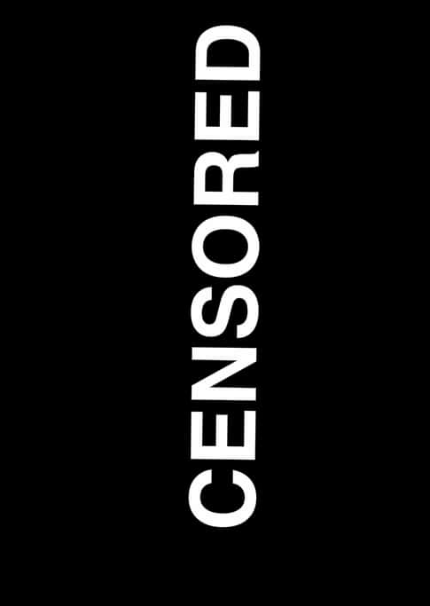 Censored Content Black Background PNG Image