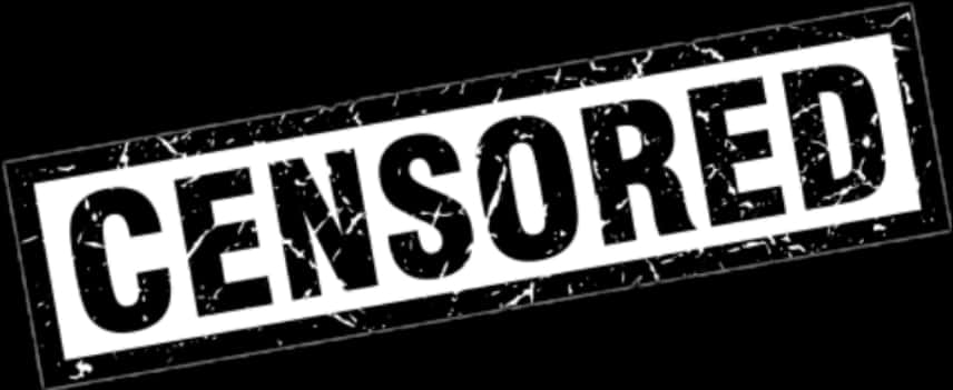 Censored Stamp Blackand White PNG Image