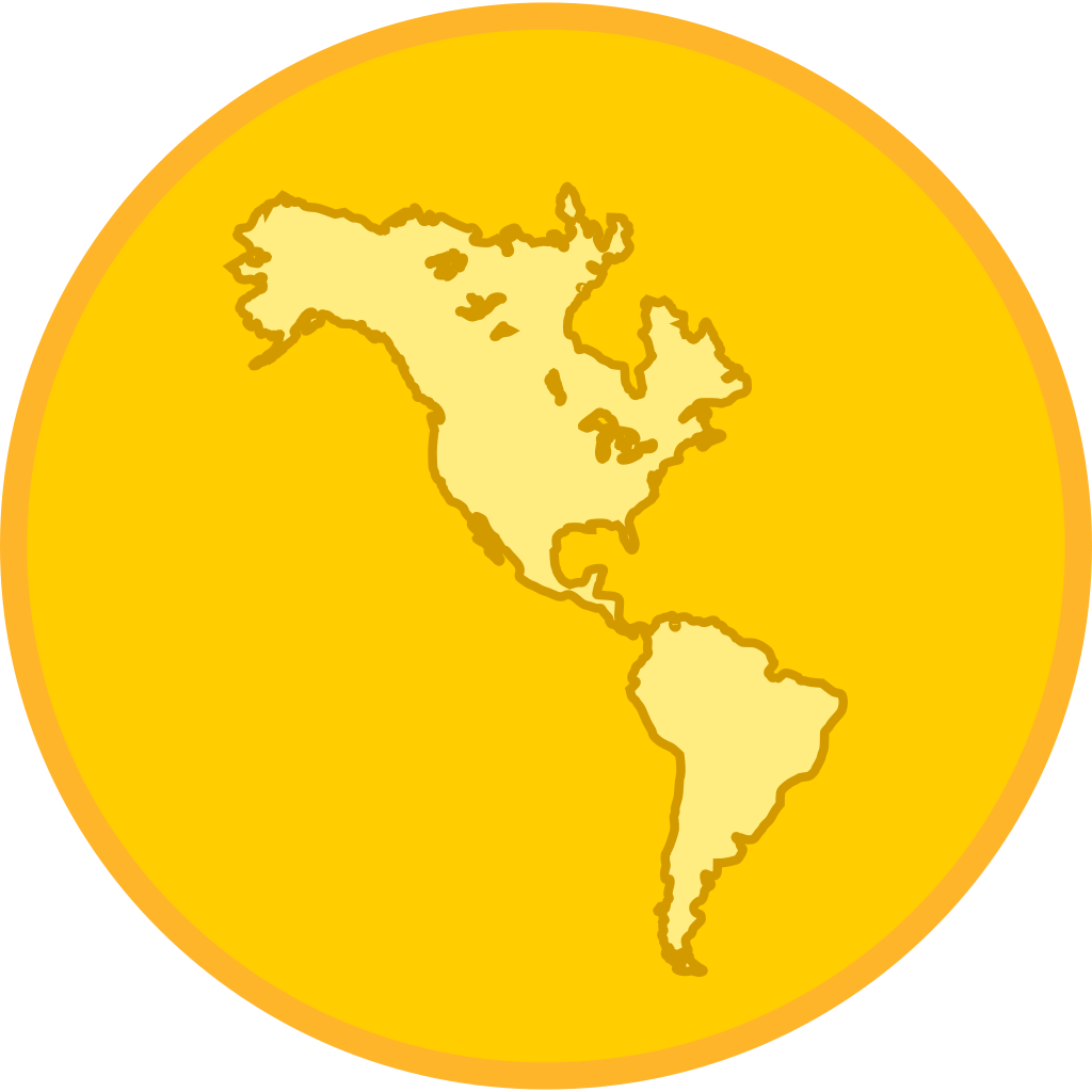 Centraland South America Map Icon PNG Image