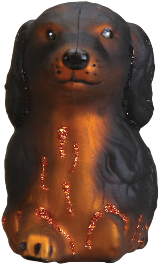 Ceramic Dachshund Figurine PNG Image