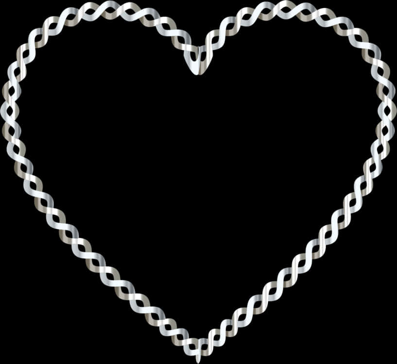 Chain Link Heart Shape PNG Image