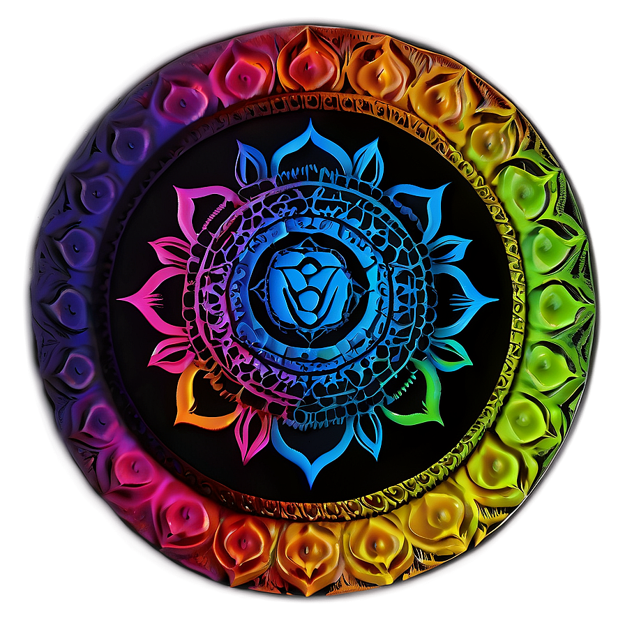 Chakra Embossed Yoga Mat Png Exa PNG Image