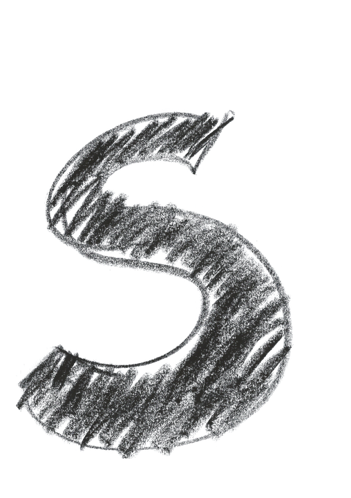 Chalk Drawn Letter S PNG Image