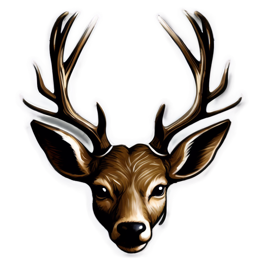 Chalkboard Deer Head Drawing Png 90 PNG Image