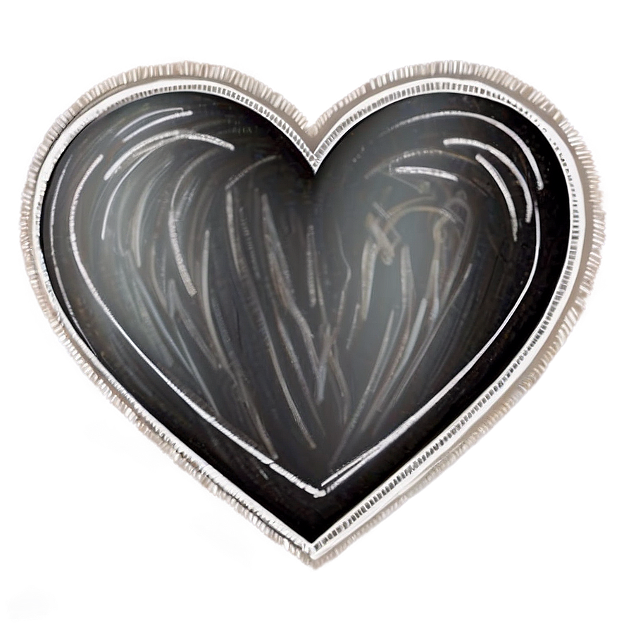 Chalkboard Heart Clipart Png Adx91 PNG Image