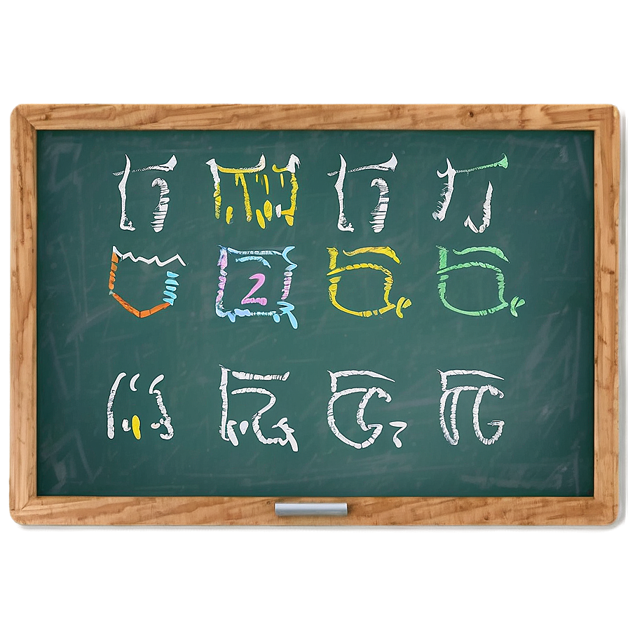 Chalkboard Style 123 Png 32 PNG Image