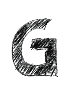 Chalkboard Style Letter G PNG Image