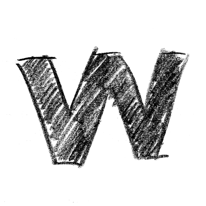 Chalkboard_ Style_ Letter_ W PNG Image