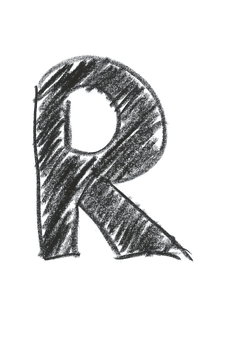 Chalkboard Texture Letter R PNG Image