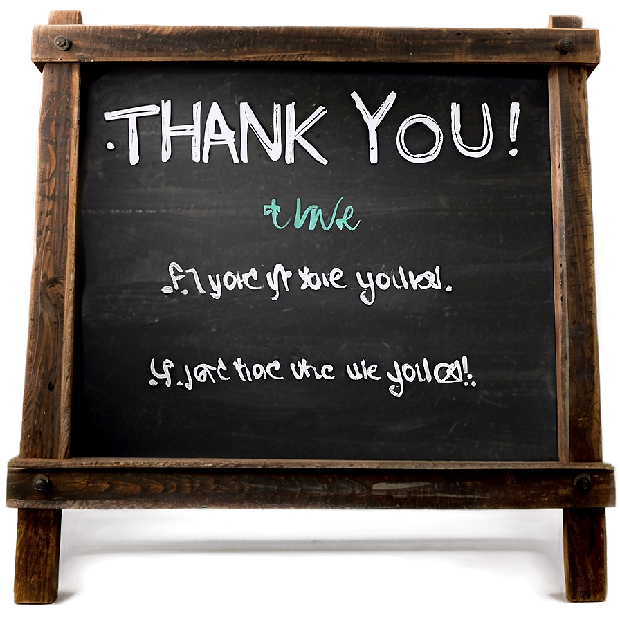 Chalkboard Thank You Png Otd PNG Image