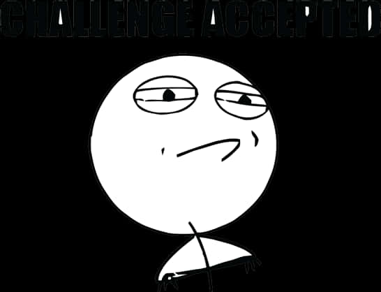 Challenge Accepted Meme Face PNG Image