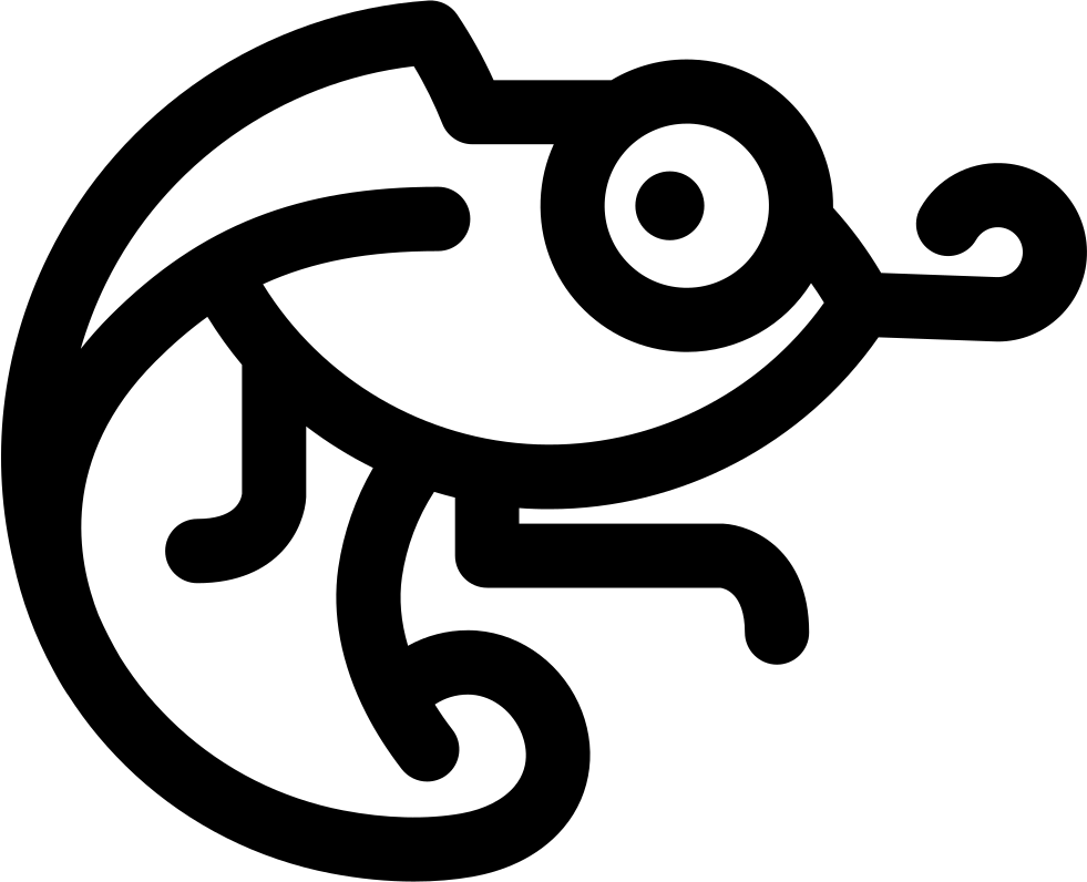 Chameleon Outline Artwork PNG Image