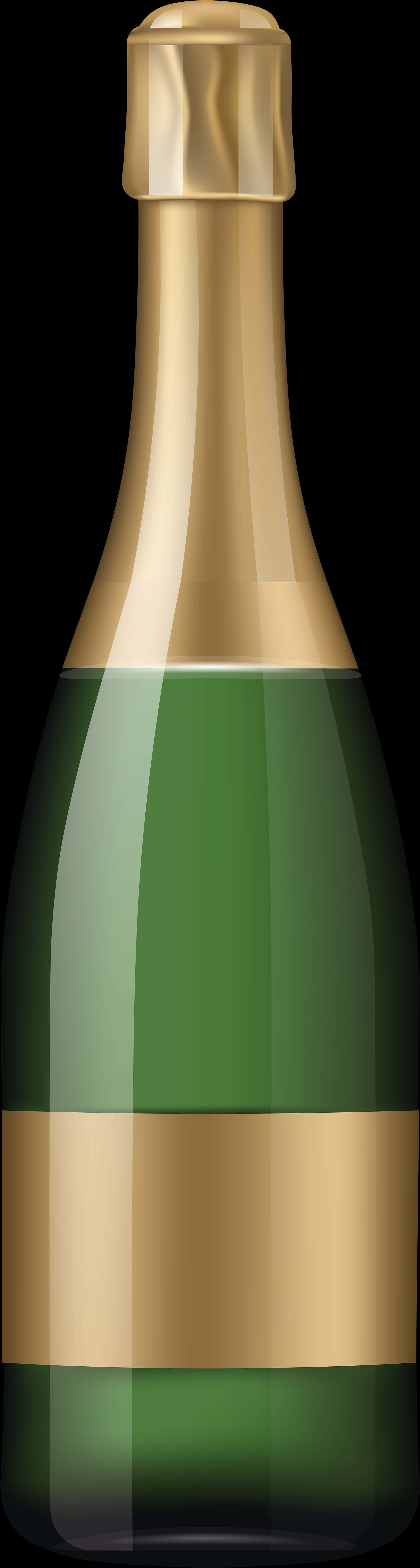 Champagne Bottle Vector Illustration PNG Image