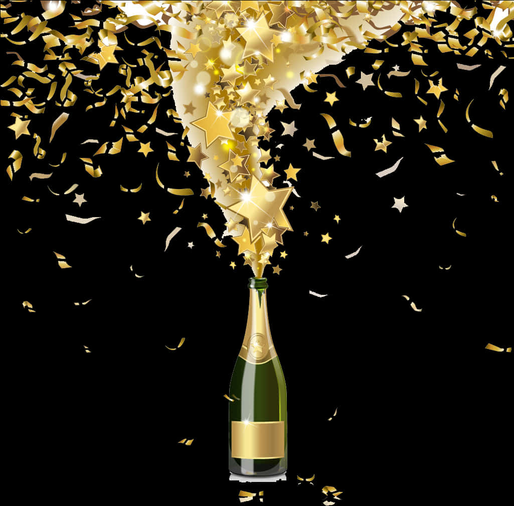 Champagne Celebration Explosion PNG Image