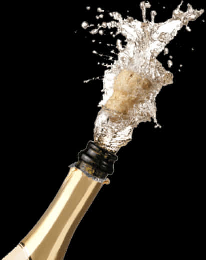 Champagne Celebration Pop PNG Image