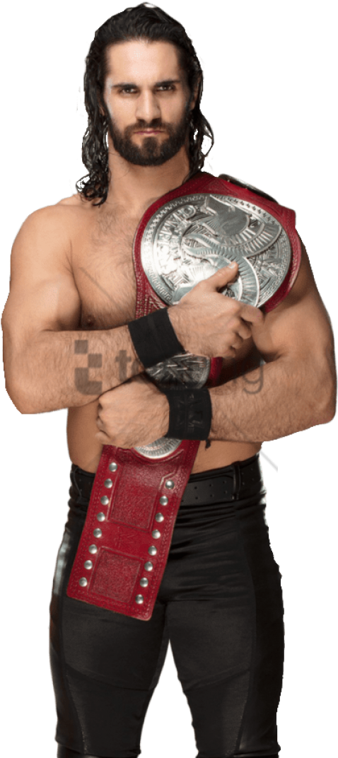 Champion Wrestlerwith Belt PNG Image