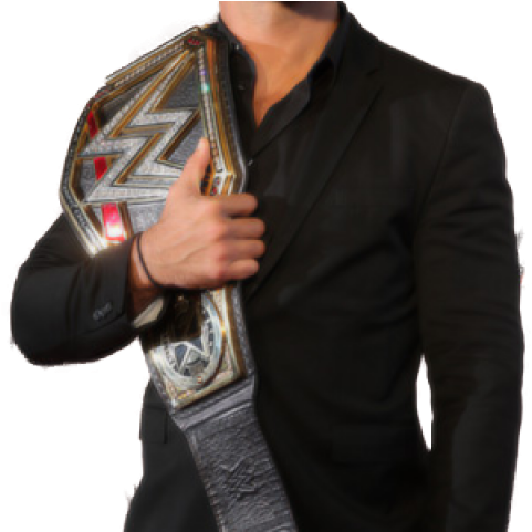 Champion Wrestlerwith Belt PNG Image