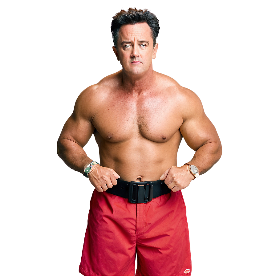 Chandler Bing Watching Baywatch Png Ulh79 PNG Image