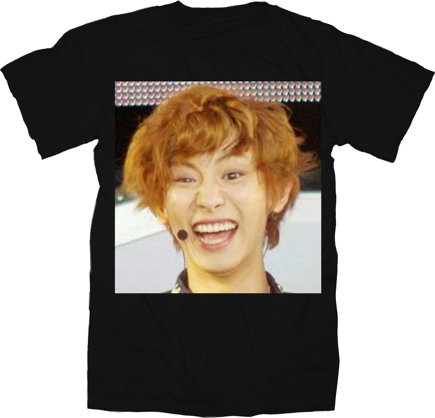 Chanyeol Laughing Printed Tshirt PNG Image