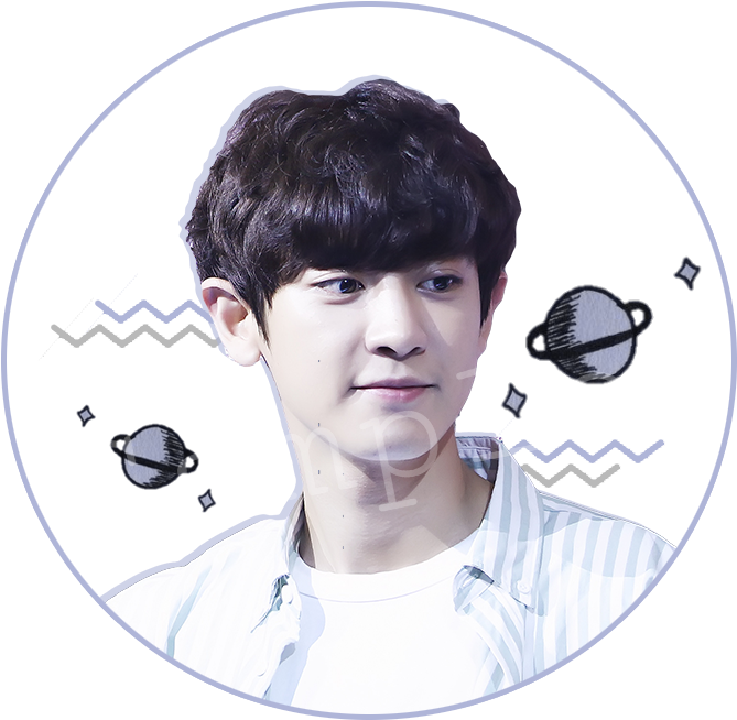 Chanyeol Portrait Circle Graphic PNG Image