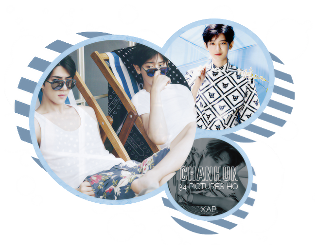 Chanyeol Summer Photoshoot Collage PNG Image