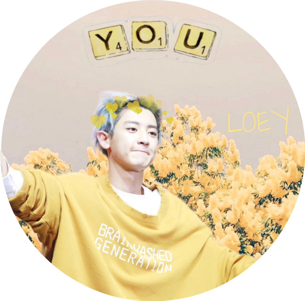 Chanyeol Yellow Sweater Floral Backdrop PNG Image