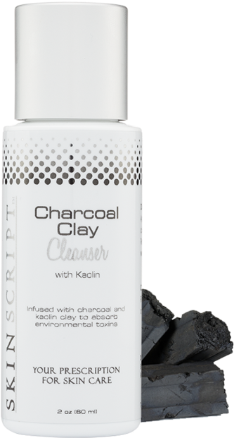 Charcoal Clay Cleanser Skin Care Product PNG Image