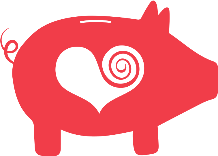 Charitable Piggy Bank Graphic PNG Image