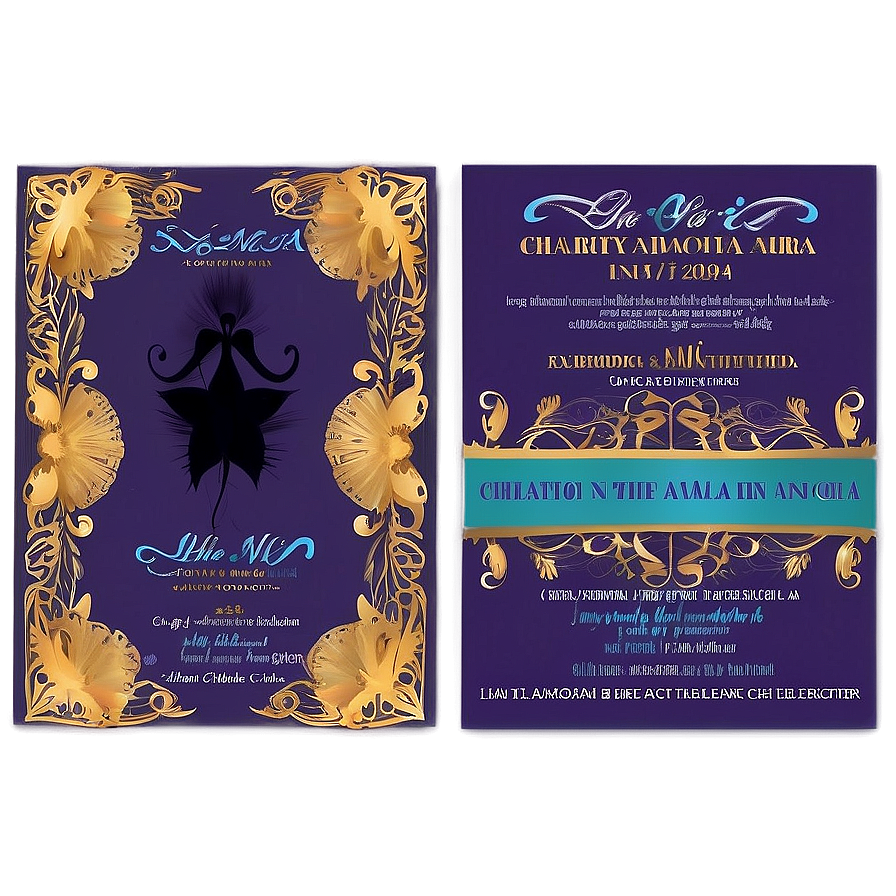 Charity Gala Invitation Png Cdp66 PNG Image