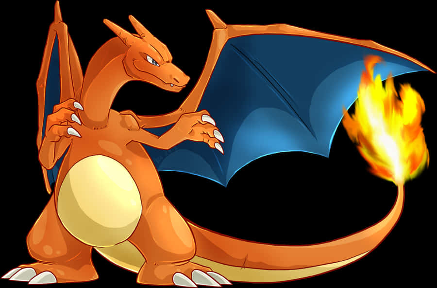 Charizard_ Flame_ Tail_ Illustration PNG Image