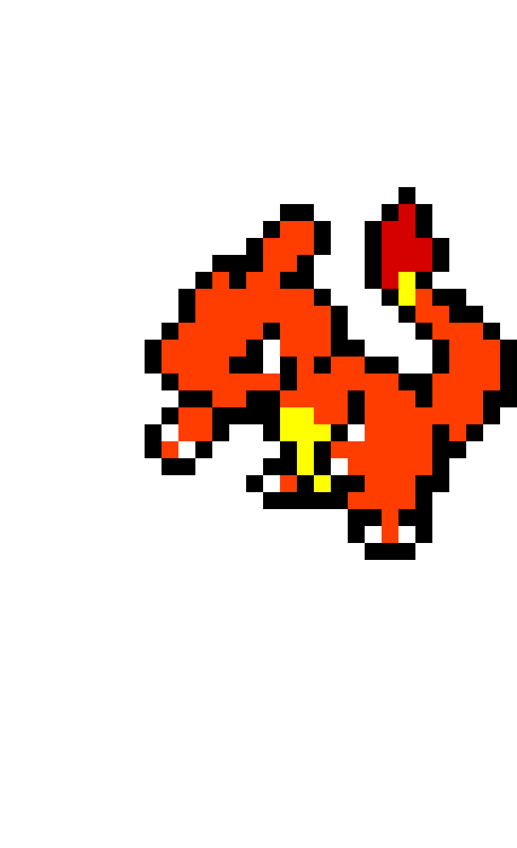 Charizard Pixel Art PNG Image