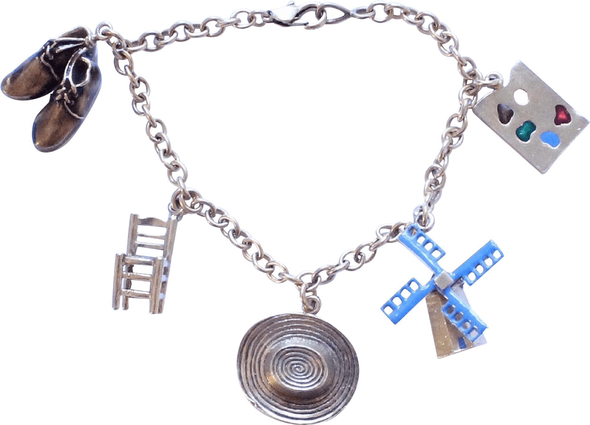 Charm Bracelet Various Pendants PNG Image