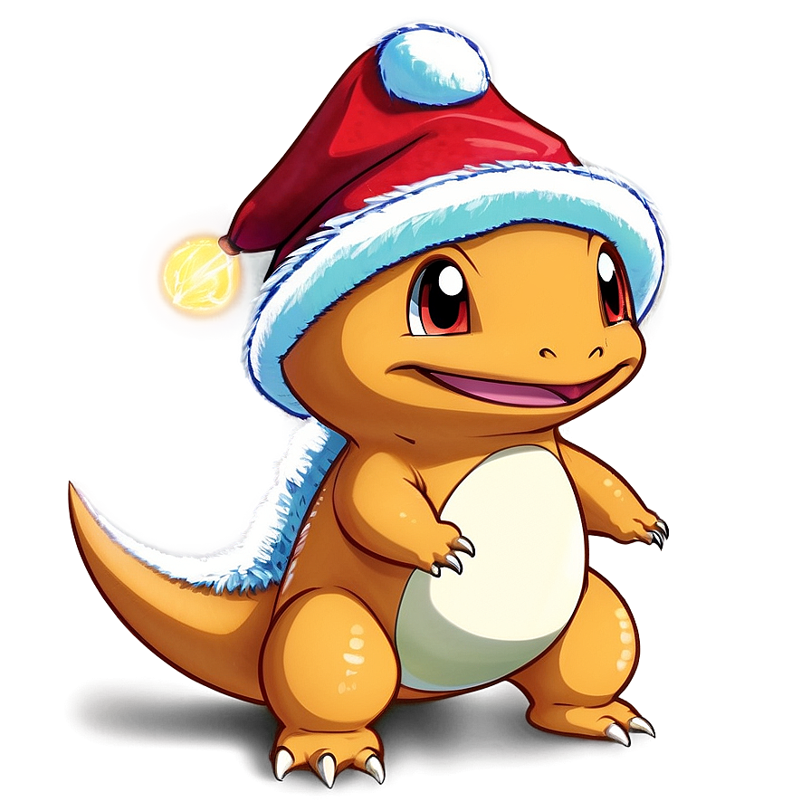 Charmander In Festive Hat Png 6 PNG Image