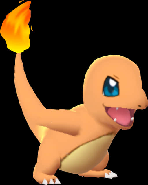 Charmander Pokemon Flame Tail PNG Image