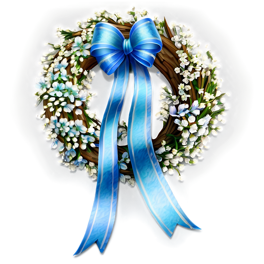 Charming Baby's Breath Wreath Png Wih PNG Image