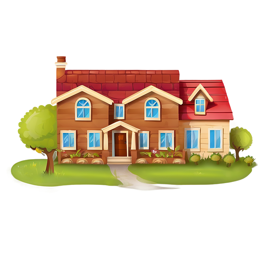 Charming Home Illustration Png 88 PNG Image