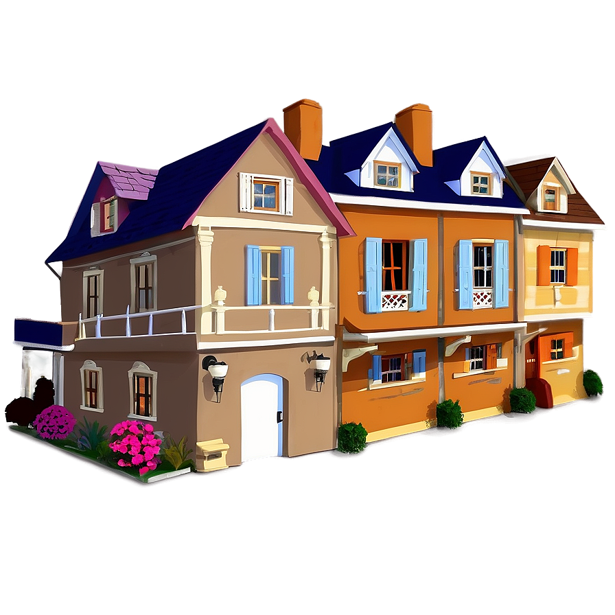 Charming Home Illustration Png Yck PNG Image