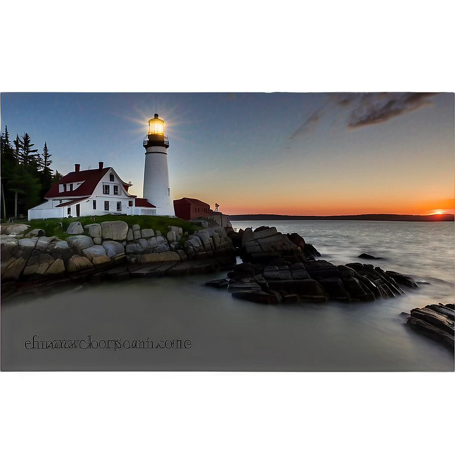 Charming Maine Lighthouse Png Lpd PNG Image