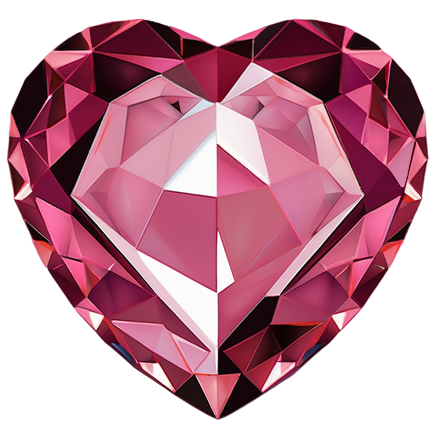 Charming Pink Heart Diamond Vector Png 17 PNG Image