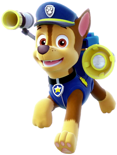 Chase Paw Patrol Action Pose PNG Image