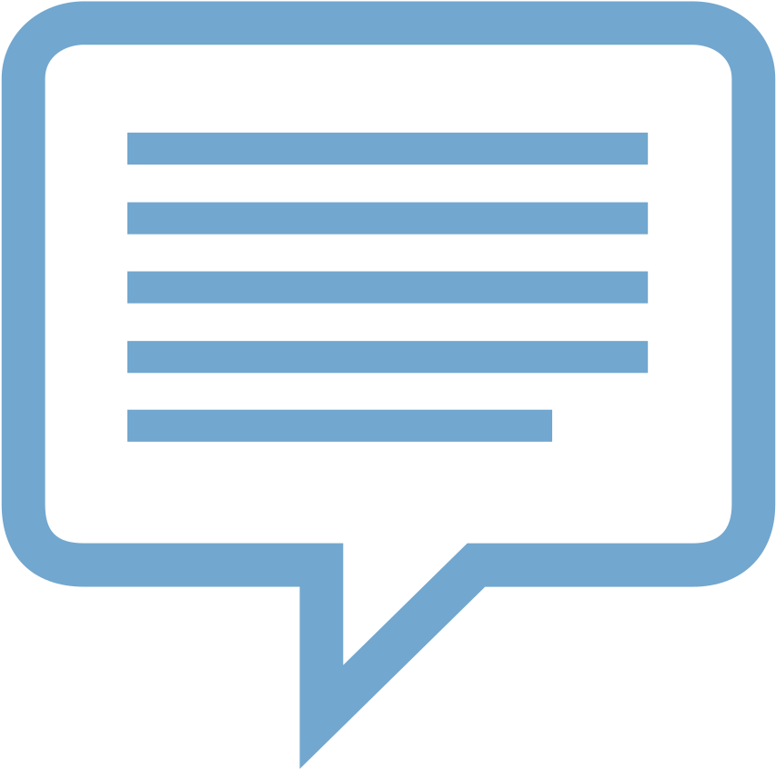 Chat Icon Blue Bubble PNG Image