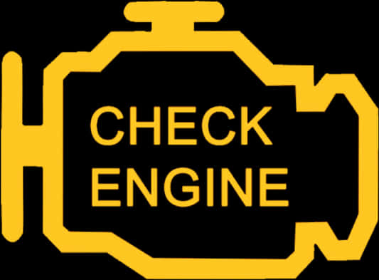 Check Engine Warning Symbol PNG Image