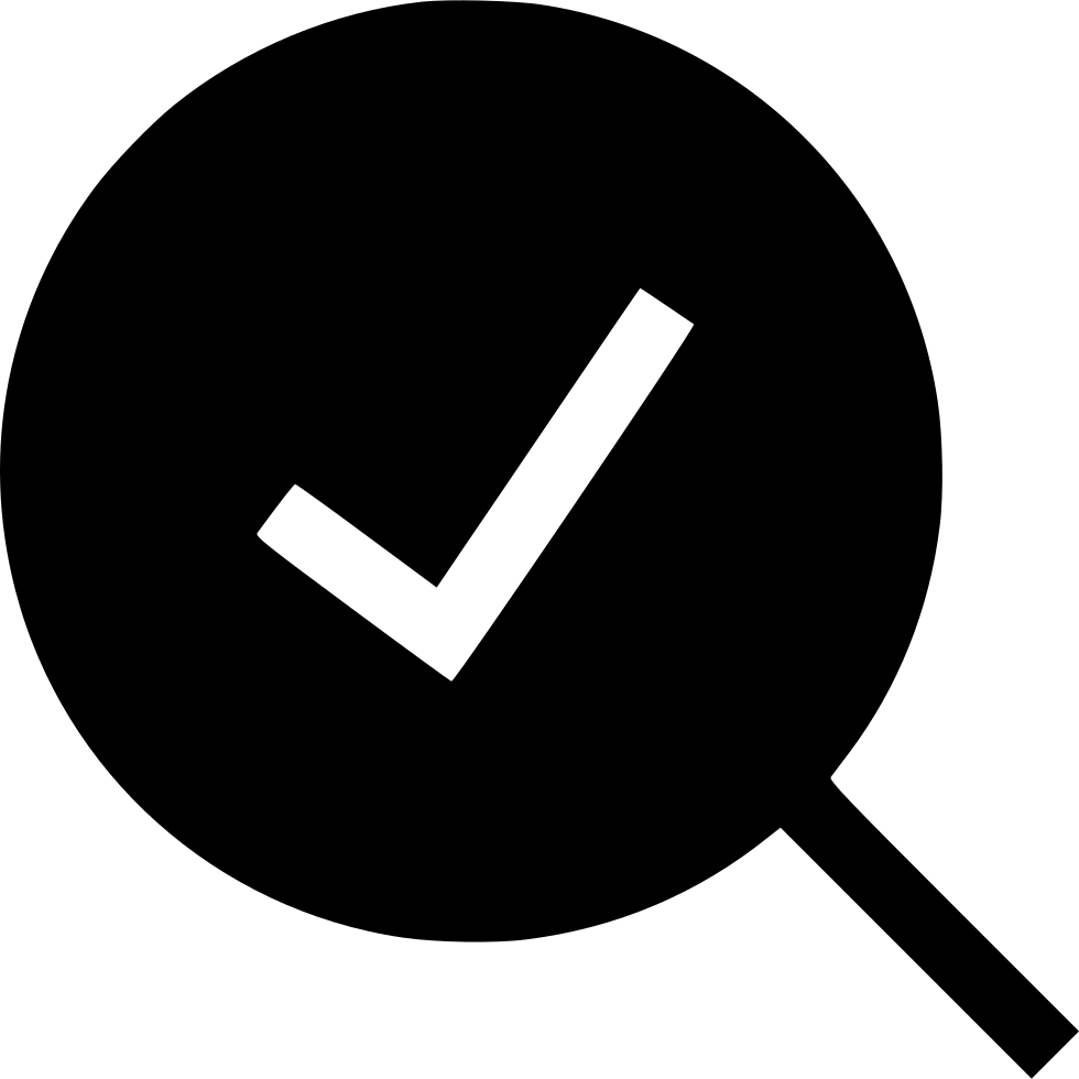 Check Mark Magnifying Glass Icon PNG Image