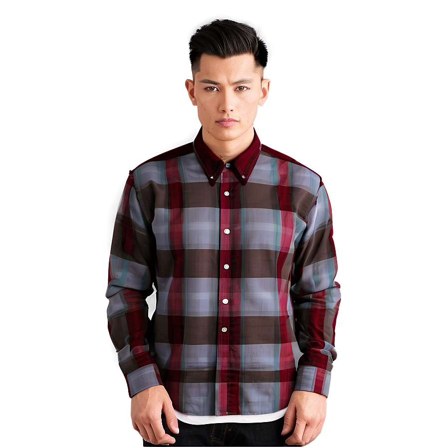 Checkered Collar Shirt Png 14 PNG Image