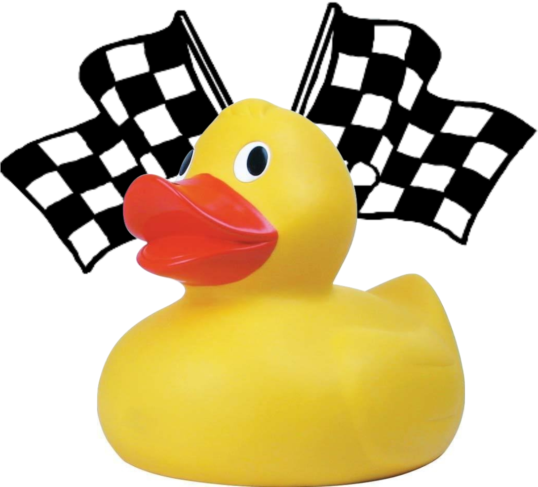 Checkered Flag Rubber Duck PNG Image