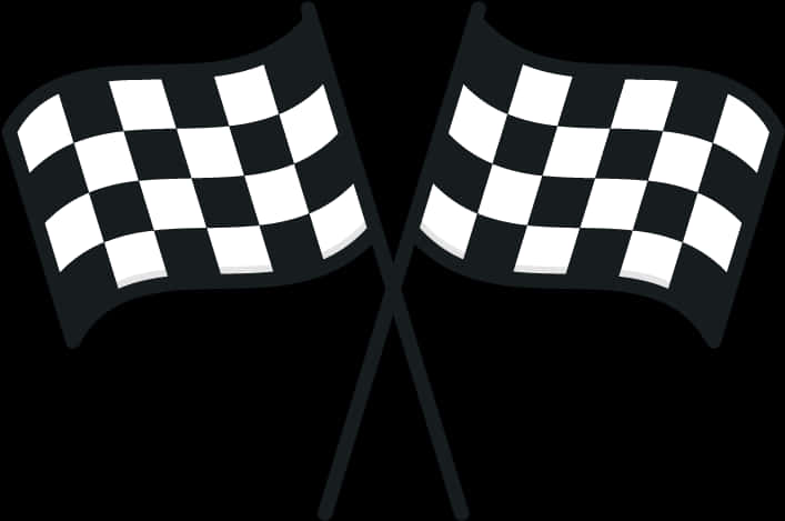 Checkered Flags Racing Symbol PNG Image