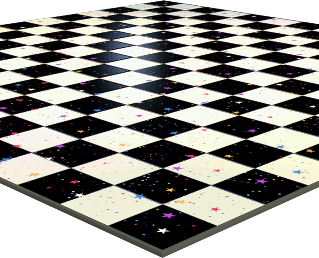 Checkered Floorwith Sparkles PNG Image