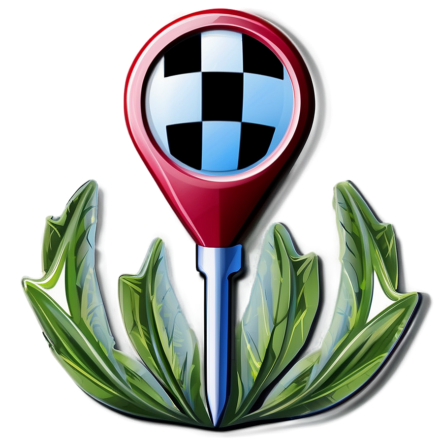 Checkered Location Pin Png 05252024 PNG Image