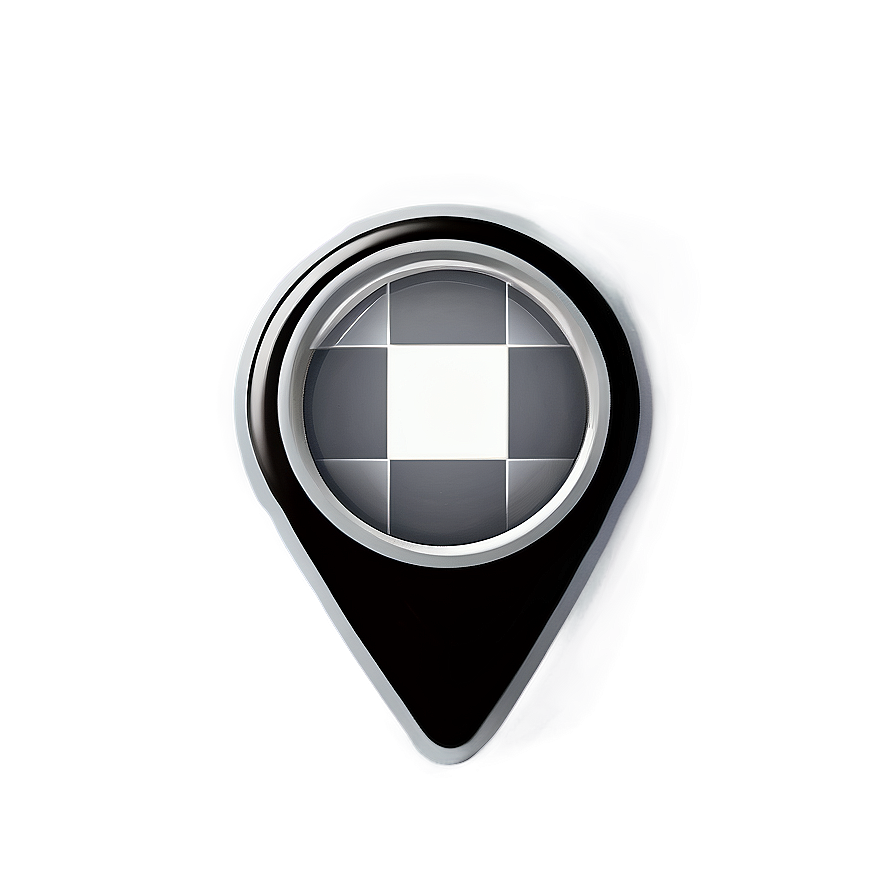 Checkered Location Pin Png 50 PNG Image