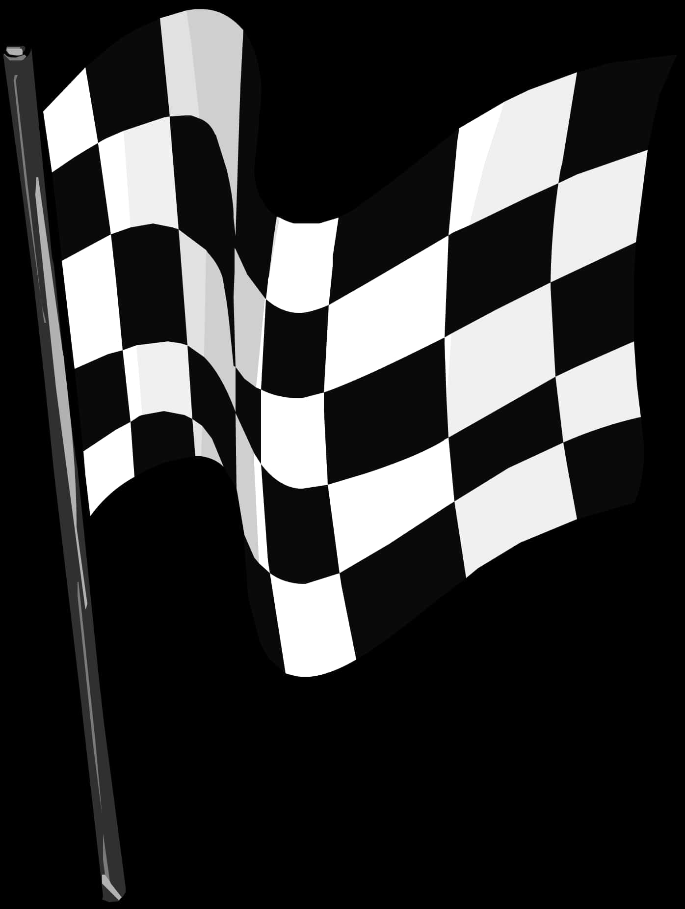 Checkered Racing Flag Graphic PNG Image